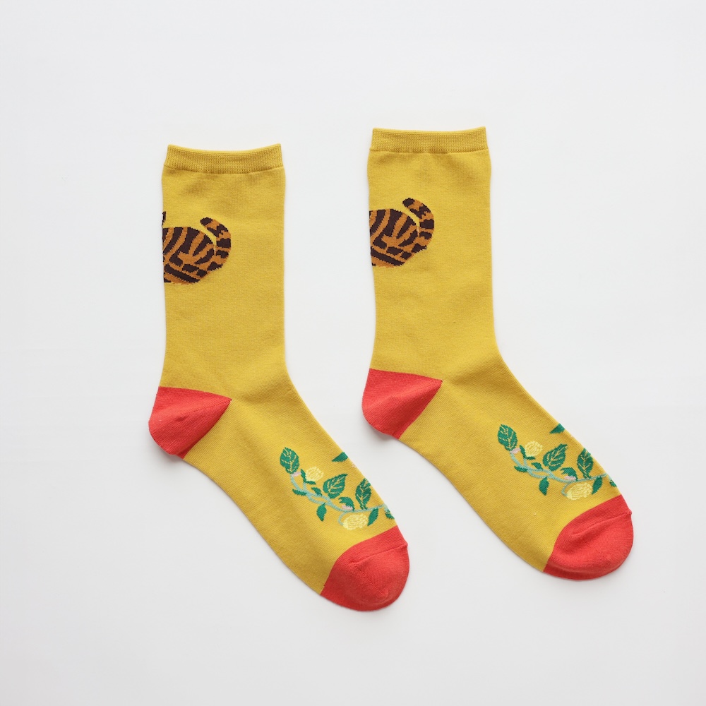 Matsuo Miyuki Back Cat socks Maron | 8000000works | エイトミリオン
